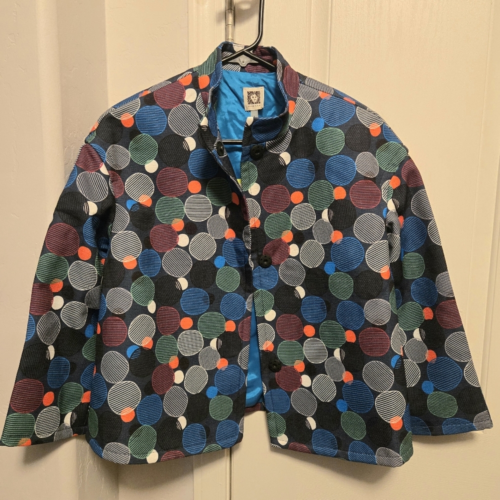 Anne Klein Colorful Polka Dot Jacket